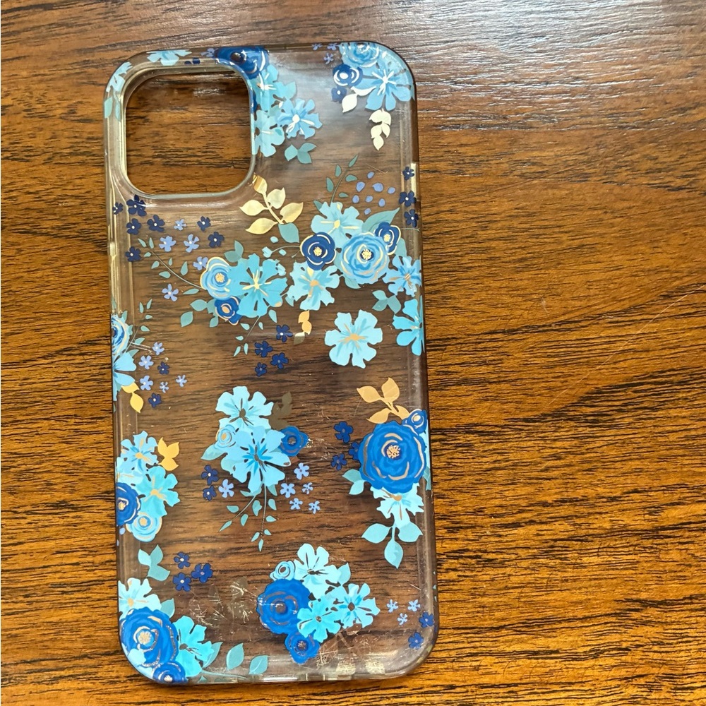 Floral Blue and Gold iPhone 13  Case
